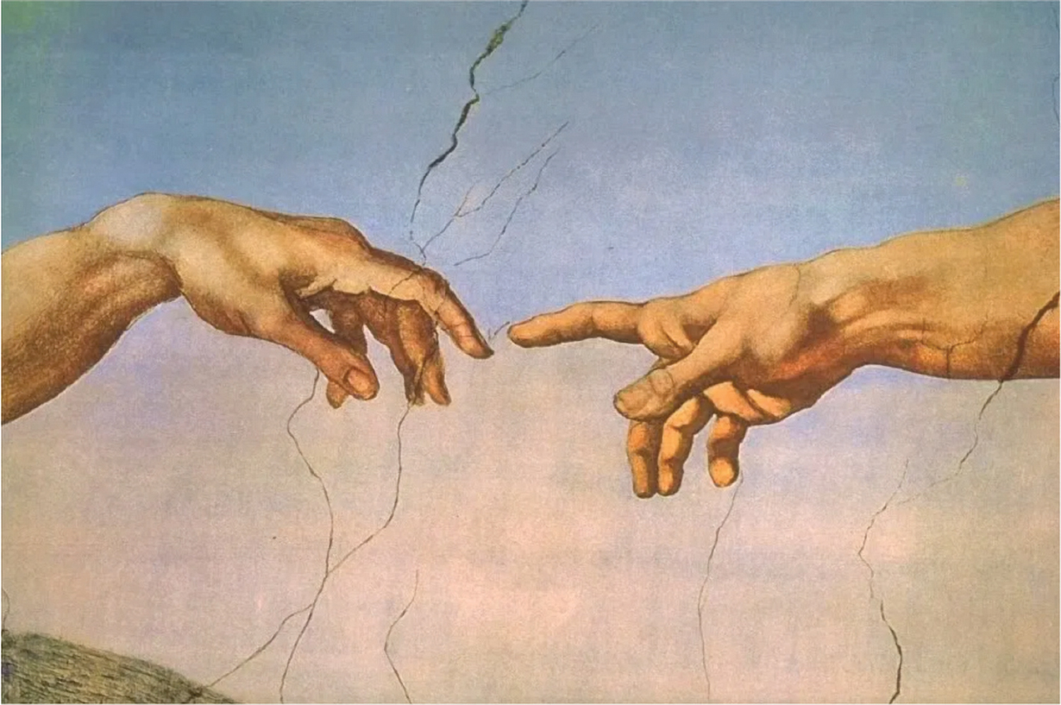 Сильно тянут руки. Микеланджело Сотворение Адама. Две руки картина Микеланджело. Сотворение Адама картина Микеланджело. Сикстинская капелла прикосновение Адама.